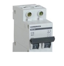 Авт. выкл. ВА47-29 2Р 10А 4,5кА х-ка С GENERICA