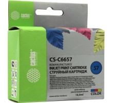-/ Картридж струйный Cactus CS-C6657 №57 многоцветный (18мл) для HP 450/5145/5150/5151/5550/5552/5650/5
