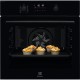 Встраиваемые электрические духовки ELECTROLUX/ Электрический духовой шкаф с конвекцией, приготовление на пару,объем 72 л, утапливаемые переключатели, 10 режимов, автопрограммы, очистка пиролитическая, 3 стекла в дверце, направляющие проволочные + телескоп