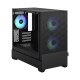 Корпус ПК без блока питания/ Case Fractal Design Pop Mini Air RGB TG Clear Tint, Mini-Tower, 3x120mm RGB, 2xUSB-A 3.2 mATX, mITX Black