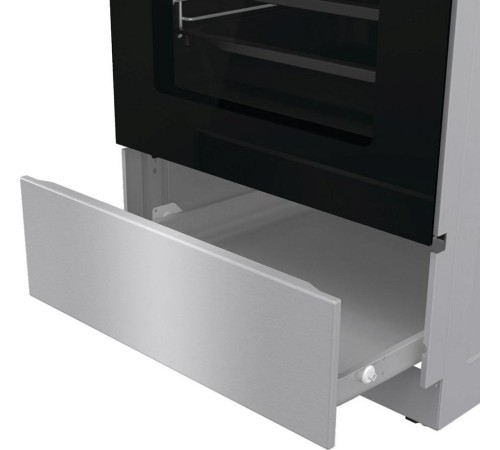 Плита GORENJE/ Стеклокерамическая плита, Цвет: Нержавеющая сталь, Материал дверцы: Стеклянная дверца, GentleClose: шарнир с плавным закрыванием дверцы духовки, Тип духовки: Мультифункциональная духовка, Стеклокерамическая варочная панель, Количество конфо