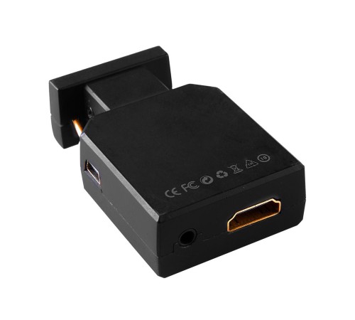 Конвертер переходник VGA + 3.5mm в HDMI,  Greenline, 1920x1080p 60Hz, EDID, GL-v135