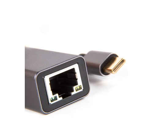 Кабель-переходник/ Кабель-переходник USB 3.1 Type-C -->RJ-45 1000Mbps Ethernet, Aluminum Shell, 0.15м VCOM <DU320M>