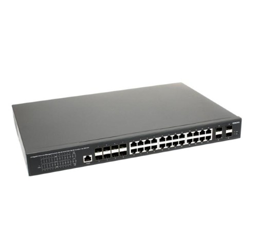PoE Коммутатор OSNOVO SW-32G4X-3L Управляемый L3 PoE коммутатор Gigabit Ethernet на 16xGE RJ-45 c PoE + 8xGE Combo (RJ-45 + SFP) + 4x1G/10G SFP+ Uplink. Порты: 16 x GE (10/100/1000 Base-T) с поддержкой PoE (IEEE 802 PoE Коммутатор OSNOVO SW-32G4X-3L Управляемый L3 PoE коммутатор Gigabit Ethernet на 16xGE RJ-45 c PoE + 8xGE Combo (RJ-45 + SFP) + 4x1G/10G SFP+ Uplink. Порты: 16 x GE (10/100/1000 Base-T) с поддержкой PoE (IEEE 802