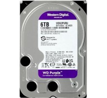 Жесткий диск Western Digital Purple HDD 3.5" SATA 6Tb, 5400 rpm, 256MB buffer, PMR, WD63PURU, 1 year