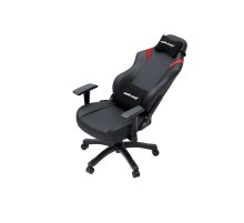 Кресло игровое Anda Seat Luna series  цвет черный с красными вставками, размер L (110кг), материал ПВХ (модель AD18)