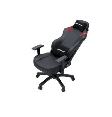 Кресло игровое Anda Seat Luna series  цвет черный с красными вставками, размер L (110кг), материал ПВХ (модель AD18)