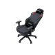 Кресло игровое Anda Seat Luna series цвет черный с красными вставками, размер L (110кг), материал ПВХ (модель AD18)