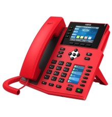 IP-телефон Fanvil X5U, 16 SIP-акк., 3,5", 480x320 Цвет. экран, POE, БП в комп., 2x1 Gbps, BT 4.2, Красный