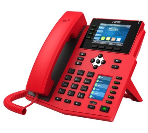 IP-телефон Fanvil X5U, 16 SIP-акк., 3,5", 480x320 Цвет. экран, POE, БП в комп., 2x1 Gbps, BT 4.2, Красный IP-телефон Fanvil X5U, 16 SIP-акк., 3,5", 480x320 Цвет. экран, POE, БП в комп., 2x1 Gbps, BT 4.2, Красный