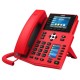 IP-телефон Fanvil X5U, 16 SIP-акк., 3,5", 480x320 Цвет. экран, POE, БП в комп., 2x1 Gbps, BT 4.2, Красный