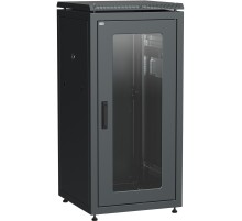 ITK Шкаф сетевой 19" LINEA N 24U 600х800 мм стеклянная передняя дверь, задняя металлическая черный