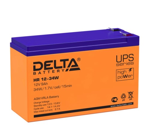 Аккумуляторная батарея DELTA BATTERY HR 12-34 W (12 В / 9 Ач) Аккумуляторная батарея DELTA BATTERY HR 12-34 W (12 В / 9 Ач)
