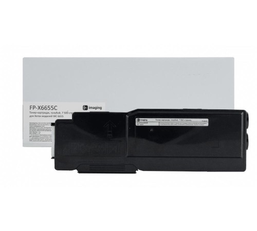 Тонер-картридж F+ imaging, голубой, 7 500 страниц, для Xerox моделей WC 6655 (аналог 106R02752), FP-X6655C (Вскрытая упаковка)