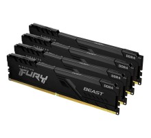 Память оперативная/ Kingston 128GB 3600MT/s DDR4 CL18 DIMM (Kit of 4) FURY Beast Black