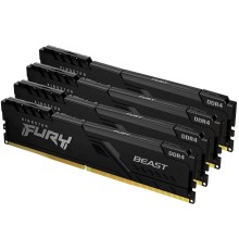 Память оперативная/ Kingston 128GB 3600MT/s DDR4 CL18 DIMM (Kit of 4) FURY Beast Black