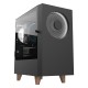 Корпус без блока питания/ Case WIZMAX EM1, Mini-Tower, TG, 1x160mm + 1x120mm LED, 1xUSB-A 3.0 + 2xUSB-A 2.0, mATX, mITX, Woofer Black