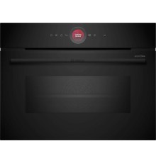 Встраиваемая электрическая духовка BOSCH Accent line. Компактная духовка с микроволновой печью и 16 типами нагрева, 45.5x59.5x54.8 см, 45л, дисплей,инвертор,SoftClose и SoftOpen, Bosch Assist, черный