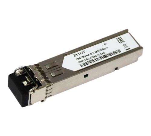 Трансивер/ 311GT SFP Transceiver, 1000Base-SX, Duplex LC, 850nm, Multi-mode, 550M Трансивер/ 311GT SFP Transceiver, 1000Base-SX, Duplex LC, 850nm, Multi-mode, 550M