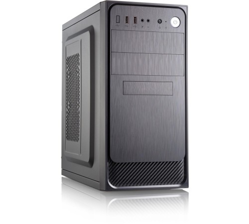 Корпус с блоком питания 450Вт./ Case Forza mATX, 450W, 2xUSB3.0, Black, w/o FAN, 12 cm fan PSU, power cord