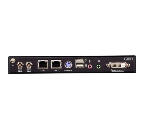 Удлинитель, KVM+DVI, управление по IP, Rackmount/Desktop, 10/100 Base-T, с KVM-шнурами PS2 1х1.2м.;USB 1x1.2м., TCP/IP, (Virtual Media;WIN98SE/ME/2000/XP/FREE-BSD/LINUX 7.0 или выше;1600x1200 60Hz;)/ 1-Local/Remote Share Access Single Port DVI KVM over IP