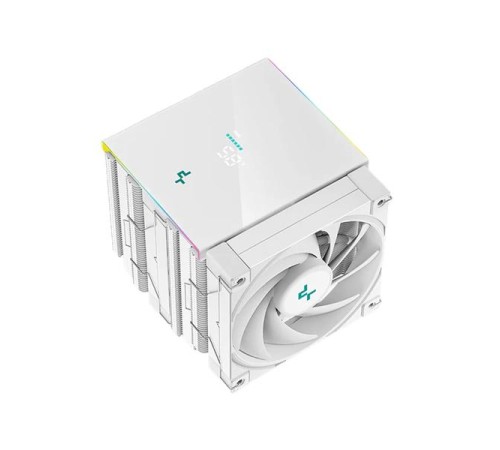 Кулер для процессора DEEPCOOL AK620 DIGITAL WH LGA20XX/1700/1200/115X/AM5/AM4 (8шт/кор, TDP 260W, PWM, DUAL Fan 120mm, 6 тепл. трубок, ARGB, белый) RET (R-AK620-WHADMN-G)