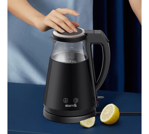 Electric Kettle DEM-SH90W Black, 1.7L, 1700W, thermostat 40-100°C Electric Kettle DEM-SH90W Black, 1.7L, 1700W, thermostat 40-100°C