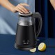 Electric Kettle DEM-SH90W Black, 1.7L, 1700W, thermostat 40-100°C