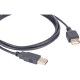 Кабель USB-A 2.0 вилка-розетка, 3 м