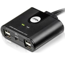 Переключатель, электрон., USB, 2 User > 2 устройства + клавиатура + мышь, 2 USB A-тип > 4 USB A-тип, Male > Female, со встроен. шнурами 2х1.2м., (USB 2.0)/ 2 PORT USB PERIPHERAL SWITCH.
