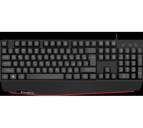 Defender Проводная клавиатура Atom HB-546 RU,черный,104+FN,1.8м