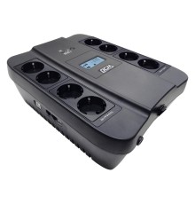 ИБП Powercom SPD-550U LCD USB, ID(1456259), 550VA/330W, Линейно-интерактивный, аппроксимированная синусоида, USB, 4xEURO(bat) 4xEURO(protect), LCD, RJ45/11, USB ЗУ