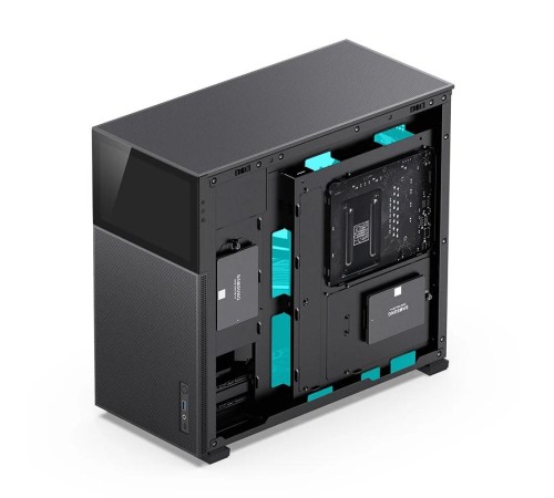 Корпус без блока питания/ Case JONSBO D41 MESH SCREEN, Midi-Tower, TG, no fan, 1xUSB-A 3.2 + 1xUSB-C 3.2, ATX, mATX Black