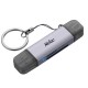 Кардридер  Netac Flash card reader WK13, USB3.0+Type-C to mSD/SD, Grey (repl. NT09WK13-30GR)