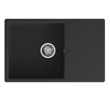 Кухонная мойка GRANFEST URBAN 678L black 1-чаша+крыло 780*490мм, монтаж: врезной, материал: кварц, цвет: черный
