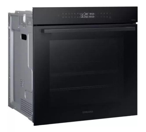 Встраиваемый духовой шкаф Samsung 59.5 x 59.6 x 57 см, Dual Cook, Каталитическая очистка, 2 стекла, Гриль, Конвекция, Сенсорное управление, LED дисплей, Air Sous Vide, Wi-Fi SmartThings, 76 л, цвет: черное стекло