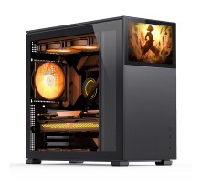 Корпус без блока питания/ Case JONSBO D41 STD SCREEN, Midi-Tower, TG, no fans, 1xUSB-A 3.2 + 1xUSB-C 3.2, ATX, mATX, mITX Black