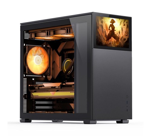 Корпус без блока питания/ Case JONSBO D41 STD SCREEN, Midi-Tower, TG, no fans, 1xUSB-A 3.2 + 1xUSB-C 3.2, ATX, mATX, mITX Black