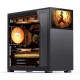 Корпус без блока питания/ Case JONSBO D41 STD SCREEN, Midi-Tower, TG, no fans, 1xUSB-A 3.2 + 1xUSB-C 3.2, ATX, mATX, mITX Black