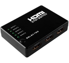 Переключатель HDMI 5 x 1 Greenline, 1080P 60Hz, пульт ДУ, DeepColor 12-bit, GL-v501