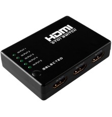 Переключатель HDMI 5 x 1 Greenline, 1080P 60Hz, пульт ДУ, DeepColor 12-bit, GL-v501