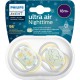 Пустышка Philips/ Пустышка для мальчиков Philips Avent ultra air night SCF376/01, с футляром для хранения и стерилизации, 2 шт, 18+ мес