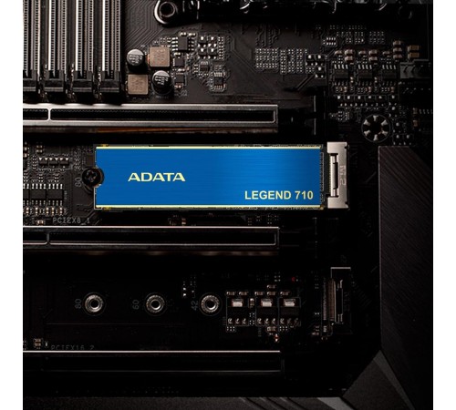 Твердотельный накопитель/ ADATA SSD LEGEND 710, 1024GB, M.2(22x80mm), NVMe 1.4, PCIe 3.0 x4, 3D NAND, R/W 2400/1800MB/s, IOPs 180 000/150 000, TBW 260, DWPD 0.23, with Heat Sink (3 года) Твердотельный накопитель/ ADATA SSD LEGEND 710, 1024GB, M.2(22x80mm), NVMe 1.4, PCIe 3.0 x4, 3D NAND, R/W 2400/1800MB/s, IOPs 180 000/150 000, TBW 260, DWPD 0.23, with Heat Sink (3 года)
