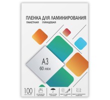 Пленка 303х426 (60 мик) 100 шт./ Пленка для ламинирования A3, 303х426 (60 мкм) глянцевая 100шт, ГЕЛЕОС [LPA3-60]