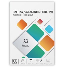 Пленка 303х426 (60 мик) 100 шт./ Пленка для ламинирования A3, 303х426 (60 мкм) глянцевая 100шт, ГЕЛЕОС [LPA3-60]