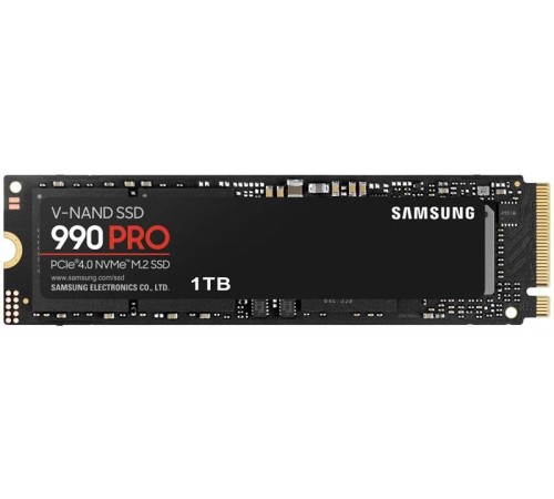 Твердотельный накопитель SSD M.2 (PCI-E NVMe 2.0 Gen 4.0 x4) 1Tb Samsung 990 PRO (R7450/W6900MB/s) 1year
