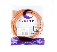 Патч-корд Cabeus PC-UTP-RJ45-Cat.6-3m-OR-LSZH Патч-корд U/UTP, категория 6, 2xRJ45/8p8c, неэкранированный, оранжевый, LSZH, 3м