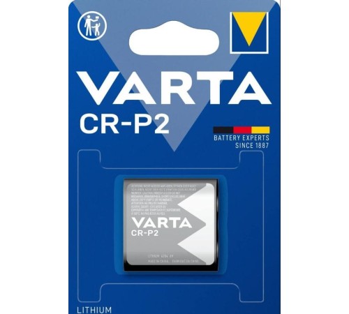 Батарейка/ Батарейка Varta CR-P2 BL1 Lithium 6V (6204) (1/10/100) (1 шт.)