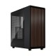 Корпус без блока питания/ Case Fractal Design North TG Dark Tint, Midi-Tower, 2x140mm, 2xUSB-A 3.2 + 1xUSB 3.2 Type-C ATX, mATX, mITX Wood panel, Charcoal Black