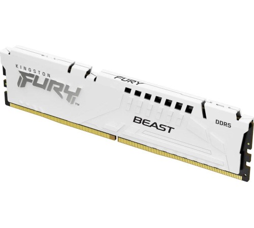 Память оперативная/ Kingston 32GB 5200MT/s DDR5 CL36 DIMM FURY Beast White EXPO Память оперативная/ Kingston 32GB 5200MT/s DDR5 CL36 DIMM FURY Beast White EXPO